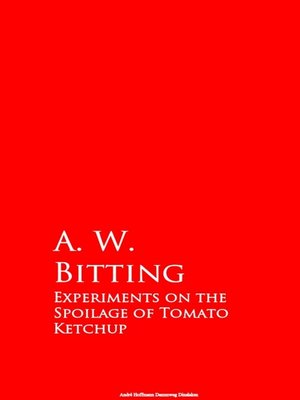 cover image of Experiments on the Spoilage of Tomato Ketchup
